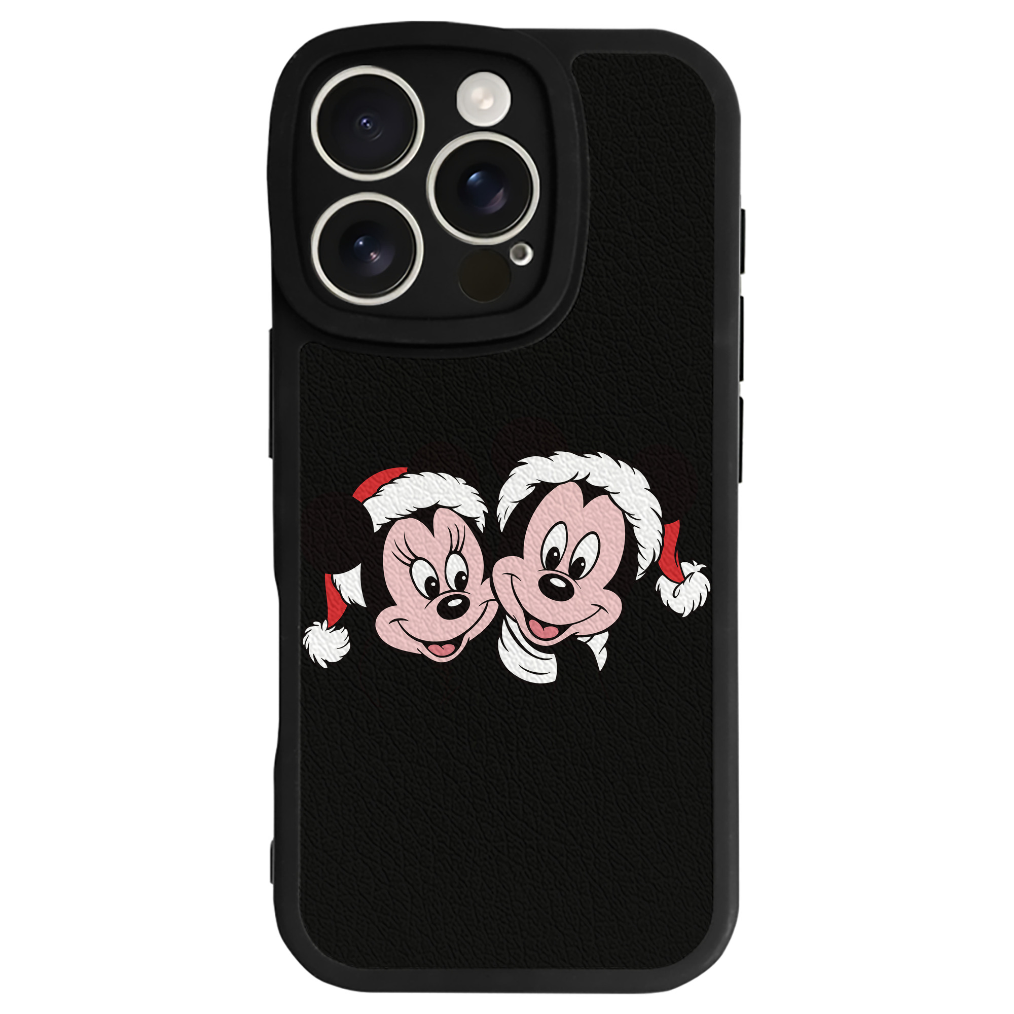 （画像用） ミッキーマウス Mickey Mouse 【iPhone 16シリーズ対応】シリコンスマホケース（レザー調） 材質：シリコン